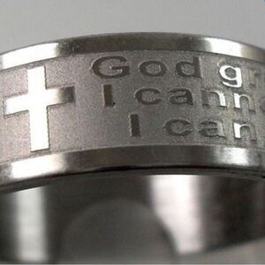 Serinity Prayer stainless steel ring